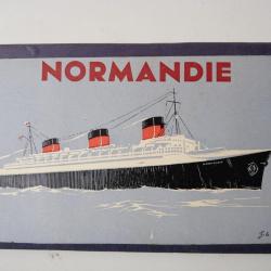 Plan 1°classe paquebot Normandie plan mobile RAPAG