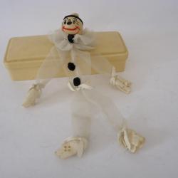 Arlequin artisanal en celluloïd poupée jouets