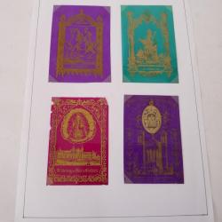 Quatre images religieuses en celluloïd