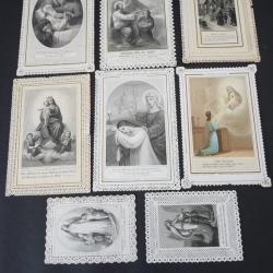 Huit anciennes images religieuses