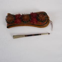 Étui + porte fume cigarette en cuir Tabac Objets du fumeur