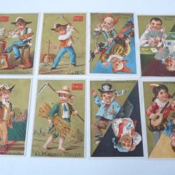 Chromos (8)  A La Grande Maison  manufacture d'habillement