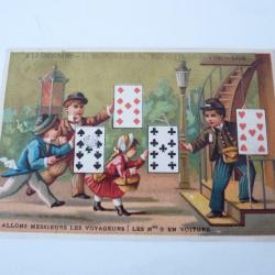 Chromo calendrier  A La Souveraine  Lyon 1882