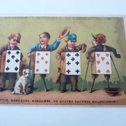 Chromo calendrier  A La Souveraine  Lyon 1882