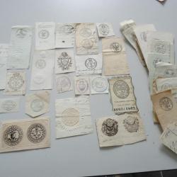 Lot de ( +70 ) cachets a sec et sceaux