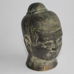 Ancienne Tête de Bouddha bronze Asie