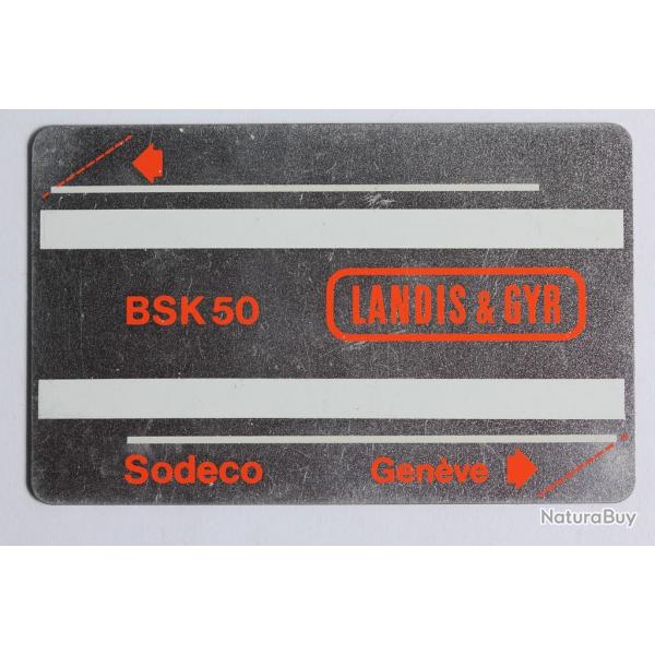 Tlcarte prototype Landis & Gyr Sodeco BSK 50 Genve Suisse orange