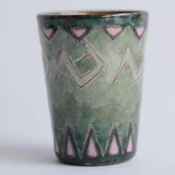 Gobelet émaux cloisonné sur cuivre Genève 1930