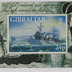 Télécarte L&G dummy Warships 1997 HMS Enterprise Gibraltar