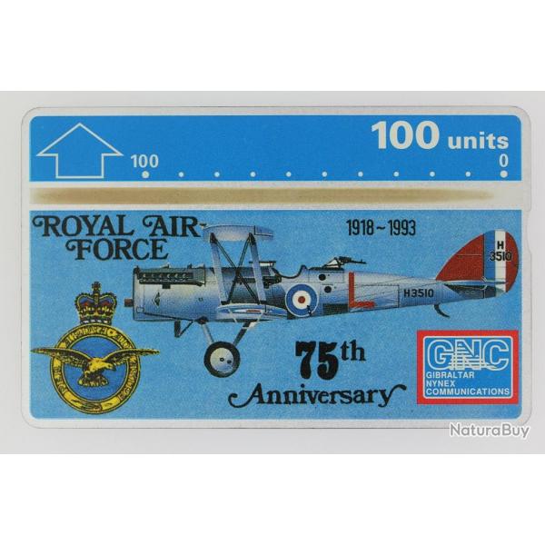 Tlcarte L&G dummy Royal Air Force 75th Anniversary Gibraltar