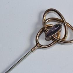 Épingle à chapeau améthyste Art nouveau