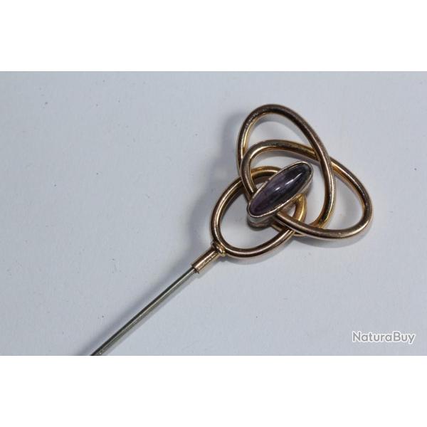 pingle  chapeau amthyste Art nouveau