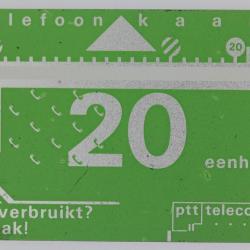 Télécarte L&G dummy PTT Telecommunicatie 20 eenheden Pays-Bas