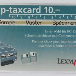 Télécarte L&G dummy Lexmark AG Suisse 1994
