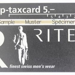 Télécarte L&G dummy Ritex Finest swiss men's wear Suisse 1994