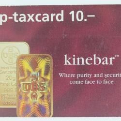 Télécarte L&G Kinebar 604L Suisse 1996