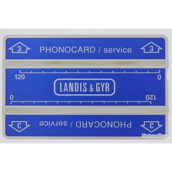 Tlcarte de service Phonocard 3 Landis & Gyr 520L Suisse