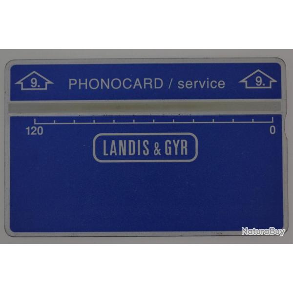 Tlcarte de service Phonocard 9 Landis & Gyr 606A Pays-Bas