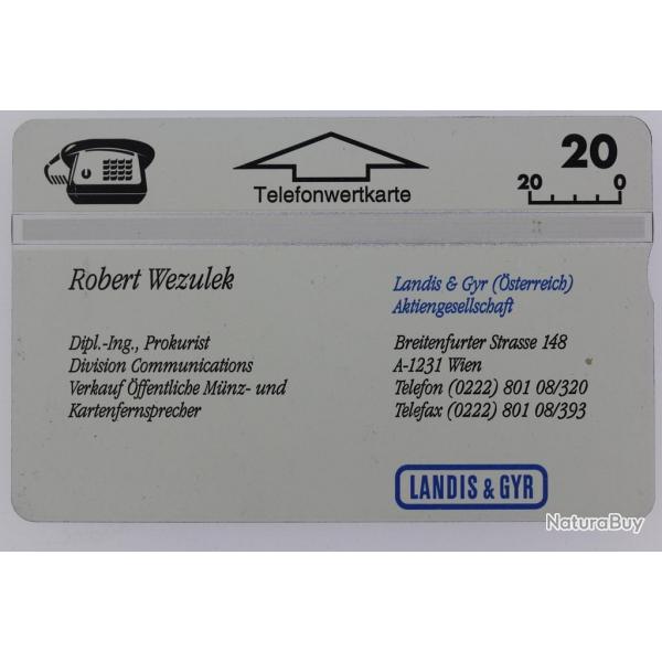 Tlcarte L&G Robert Wezulek 410L Autriche Visitenkarten