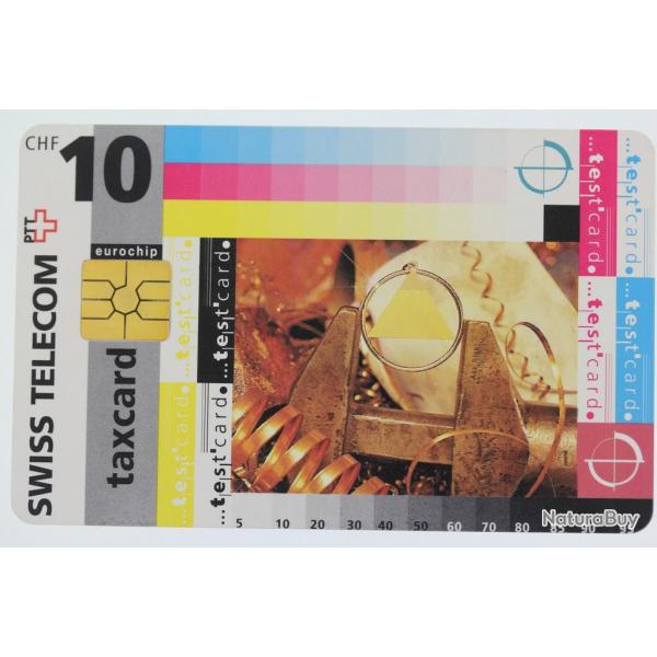 Tlcarte  puce Test card 10 CHF Swiss Telecom Suisse 1995