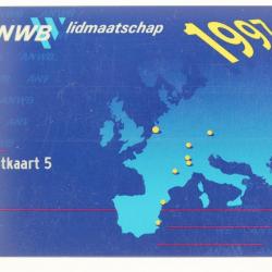 Télécarte test Testkaart 5 ANWB Membership card 1997 Pays-Bas