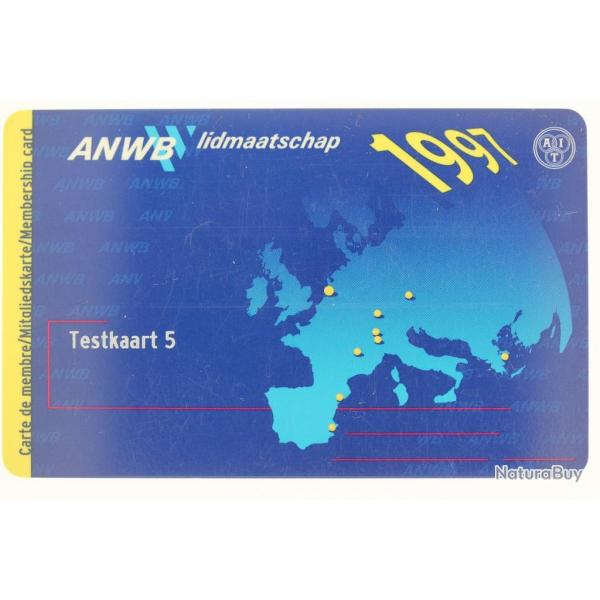 Tlcarte test Testkaart 5 ANWB Membership card 1997 Pays-Bas