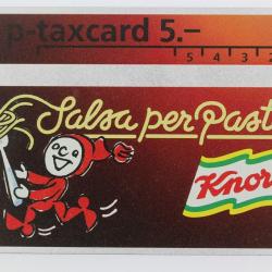 Télécarte L&G dummy Salsa per pasta Knorr Suisse