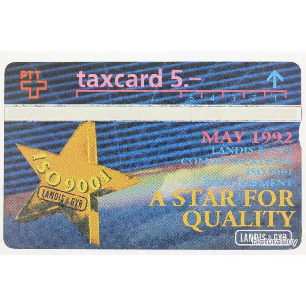 Tlcarte L&G A star for quality 204L inverted Suisse 1992