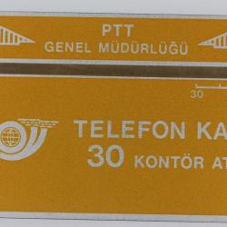Télécarte Landis & Gyr dummy Yellow PTT Turquie