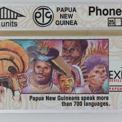 Télécarte L&G dummy Expo '92 Sevilla 700 Languages Papua New Guinea