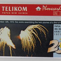 Télécarte L&G dummy 20th Independence Anniversary Papua New Guinea 1995