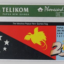 Télécarte L&G dummy 20th Independence Anniversary Papua New Guinea 1995