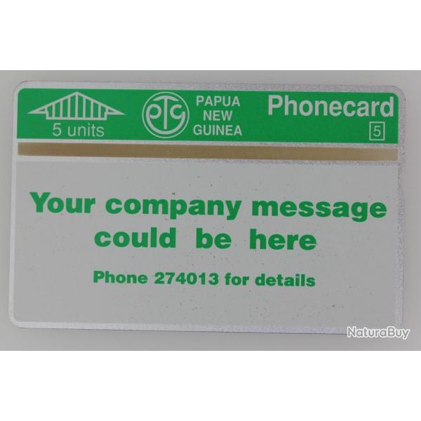 Tlcarte L&G dummy Your Company Message Papua New Guinea 1992