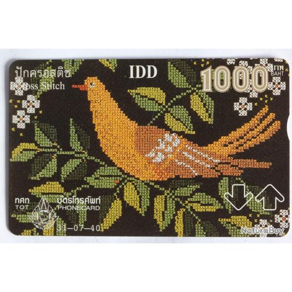 Tlcarte L&G dummy Crosstitch Bird Thalande 1997