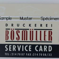 Télécarte L&G dummy Bösmüller Service Card Autriche