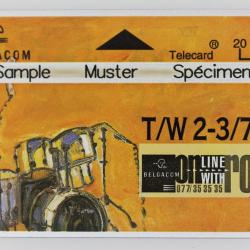 Télécarte L&G dummy Belgacom On Line With Rock 2 Belgique