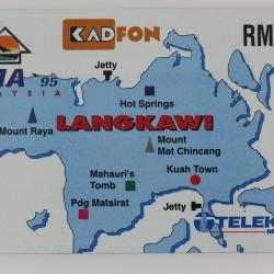 Télécarte L&G dummy Langkawi Map Malaisie