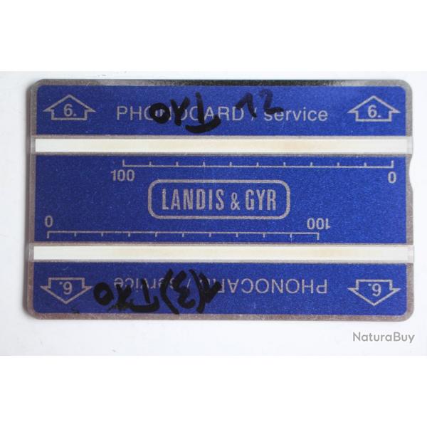 Tlcarte de service Phonocard 6 Landis & Gyr 511L Bruni Darussalam