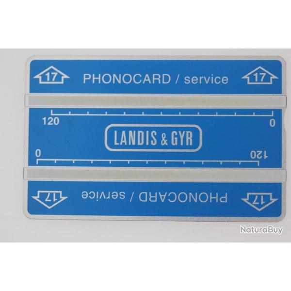 Tlcarte de service Phonocard 17 Landis & Gyr 106K Maroc 1991