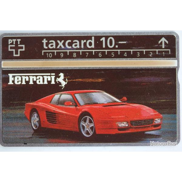 Tlcarte L&G dummy PTT taxcard Ferrari 512 TR automobile Suisse 1992