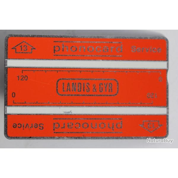 Tlcarte Phonocard Service 13 Landis & Gyr Sodeco Russie URSS 002F
