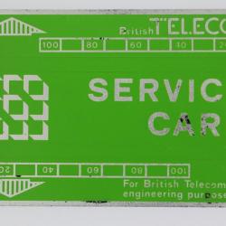 Télécarte de service Landis & Gyr Service Card 806S BTS002 Royaume-Uni