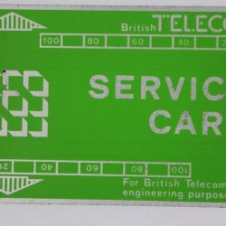 Télécarte de service Landis & Gyr Service Card 806S BTS002 Royaume-Uni