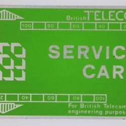 Télécarte de service Landis & Gyr Service Card 806S BTS002 Royaume-Uni