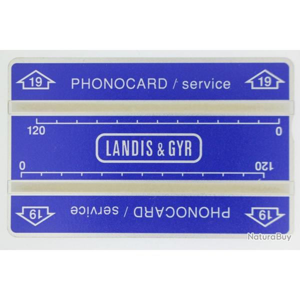 Tlcarte de service Phonocard 19 Landis & Gyr 152 K Pakistan 1986