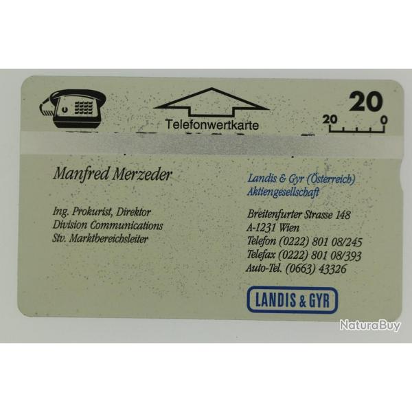 Tlcarte L&G dummy Manfred Merzeder Autriche Visitenkarten