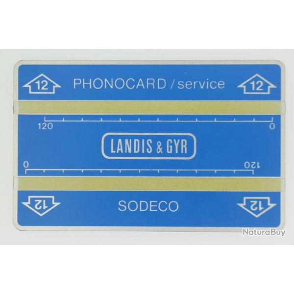 Tlcarte de service Phonocard 12 Landis & Gyr Sodeco 611S Turquie 1986