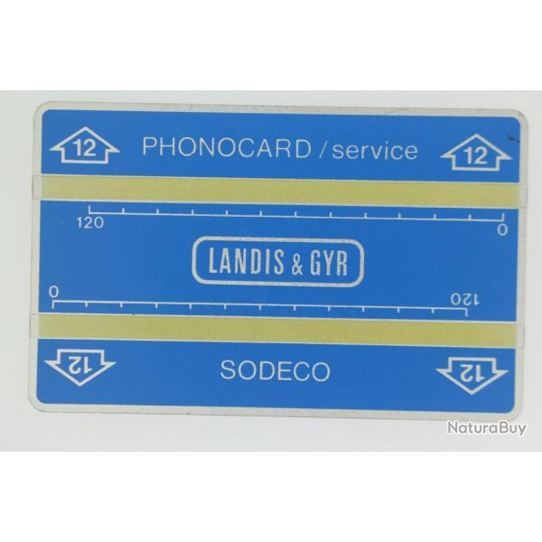 Tlcarte de service Phonocard 12 Landis & Gyr Sodeco 611S Turquie 1986
