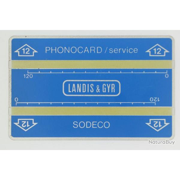 Tlcarte de service Phonocard 12 Landis & Gyr Sodeco 611S Turquie 1986