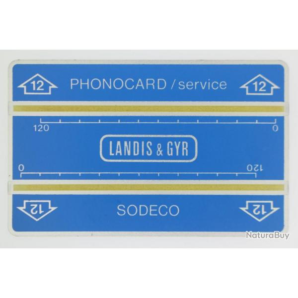 Tlcarte de service Phonocard 12 Landis & Gyr Sodeco 608S Turquie 1986